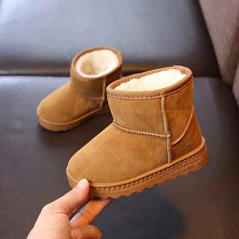 Bottes en daim et coton