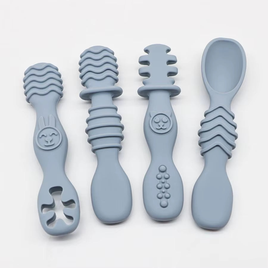 Lot de 4 cuillères en silicone 